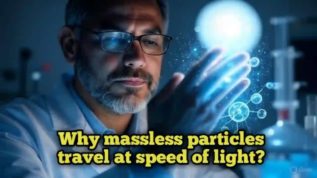 why massless particles travel at speed of light