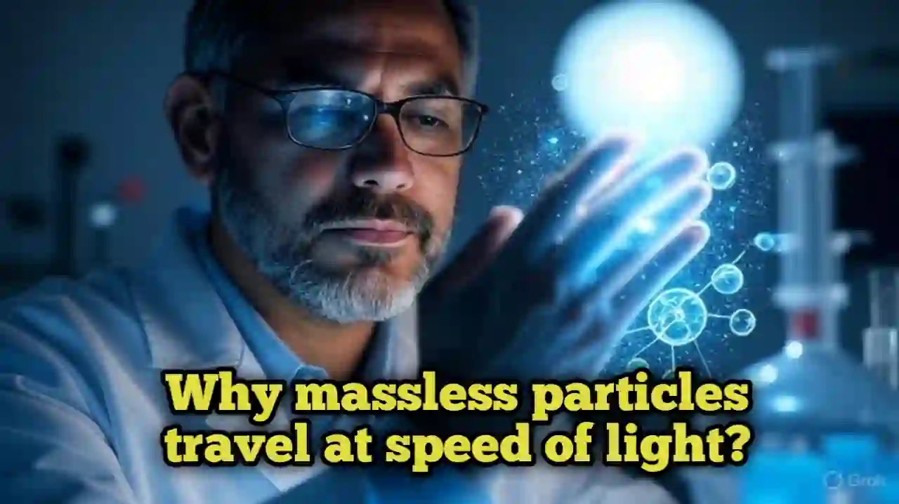 why massless particles travel at speed of light