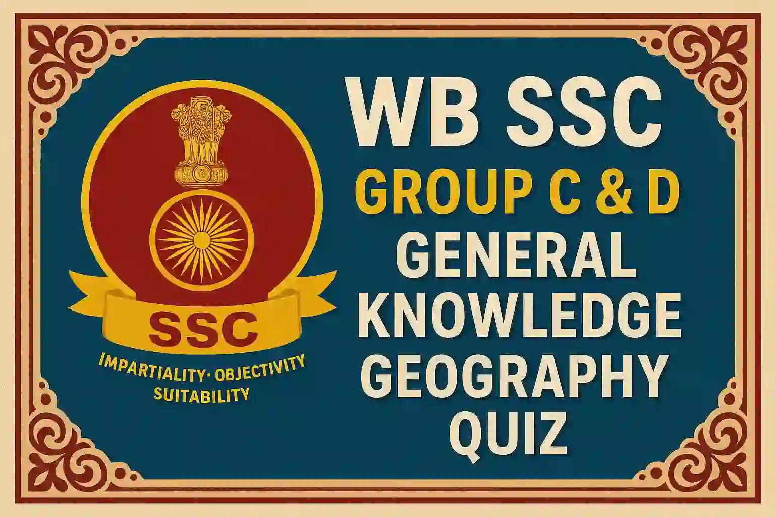 WB SSC Group C D General Knowledge Geography Quiz