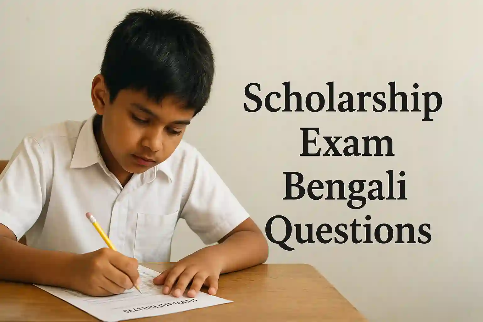 Scholarship Exam Bengali Questions