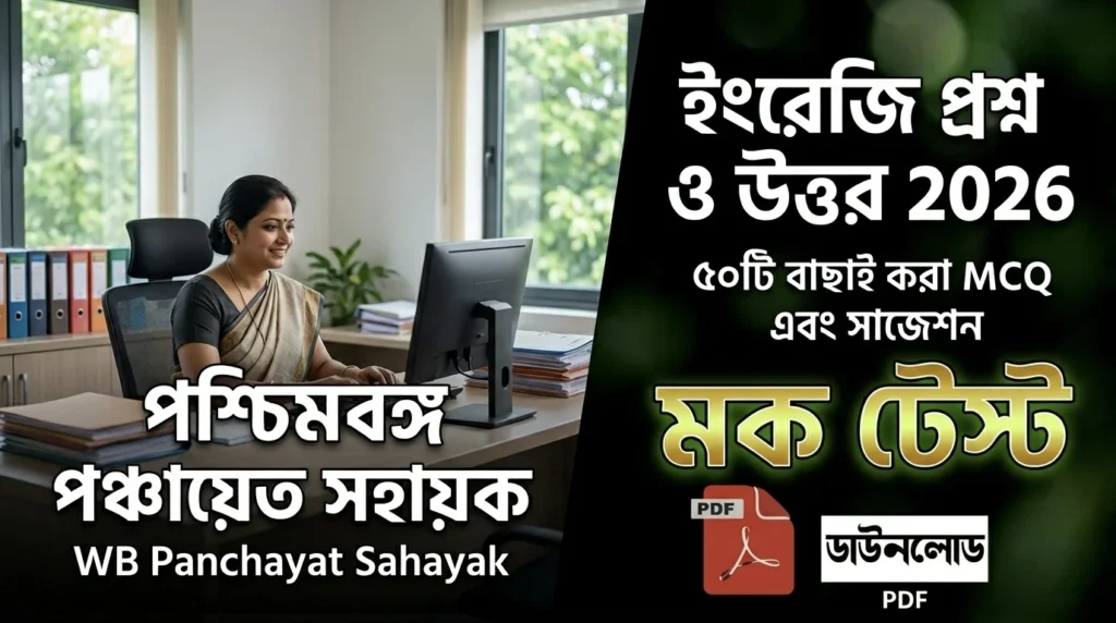 WB Panchayat Sahayak English Practice Set PDF