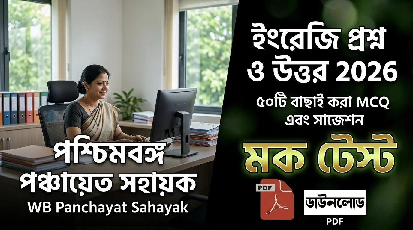 WB Panchayat Sahayak English Practice Set PDF