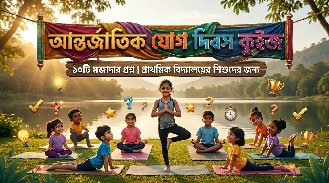 Yoga Day quiz for kids in Bengali